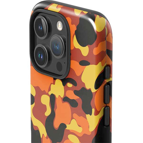 Orange Camo iPhone 16 Pro Max Impact Case